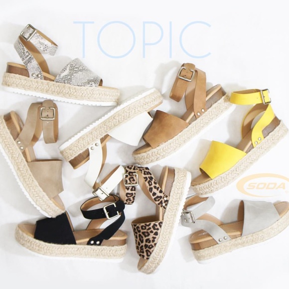 Soda Leopard Cheetah Espadrille Platform Sandals - Picture 7 of 8